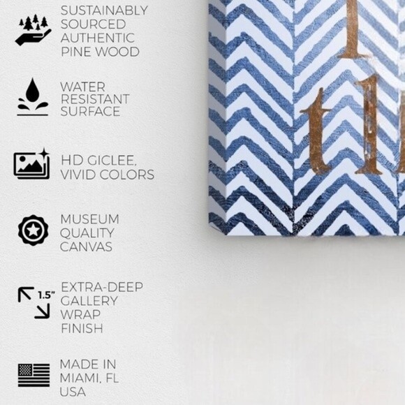 Oliver Gal Art Piece “Enjoy the Little Things” Canvas 16 x 16 - Picture 7 of 7